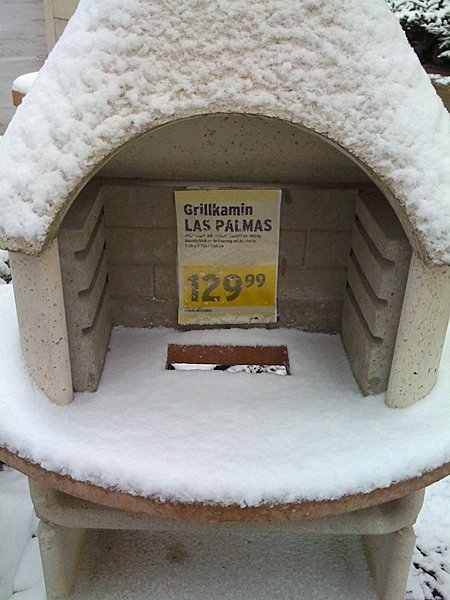 Grillen in Las Palmas im Schnee 8-)